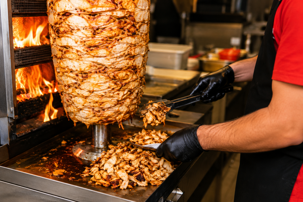 Tres festivales gastronómicos llegan a Valencia este verano Imagen generada por IA de un kebab